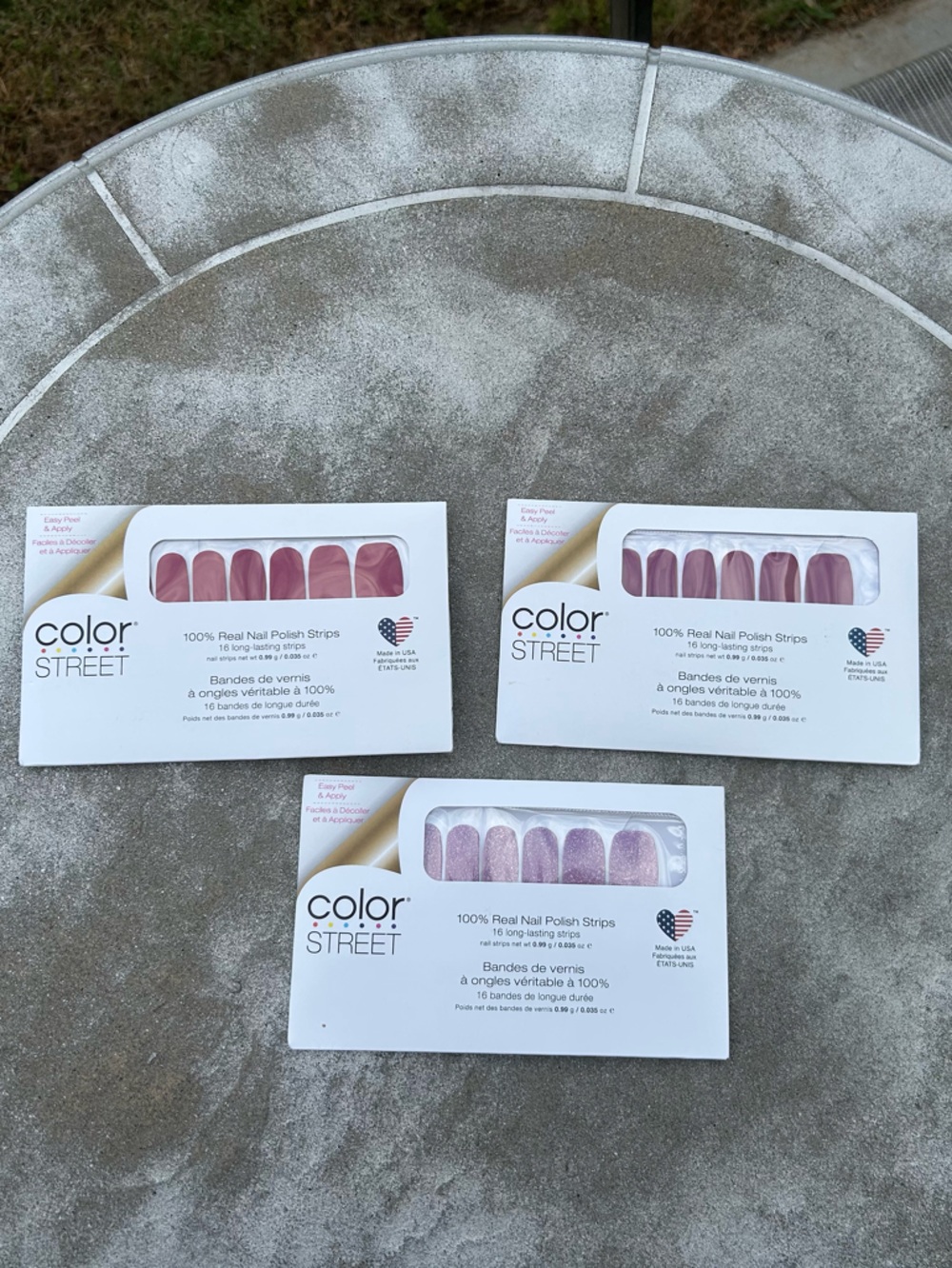 Color Street Real Nail Polish Strips Set of 3